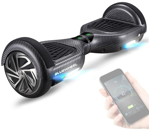 Bluewheel 6,5 Premium Hoverboard HX310s – Elektroboard mit LED, Bluetooth Lautsprecher, starker Dual Motor, HX Hoverboard App-kompatibel, ideal für Kinder & Erwachsene, deutsche Qualitätsmarke