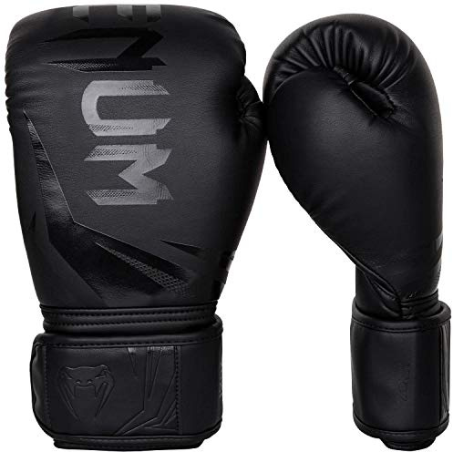 Venum, Challenger 3.0 Boxhandschuhe, Unisex Erwachsene, 12 Oz, Schwarz/Schwarz