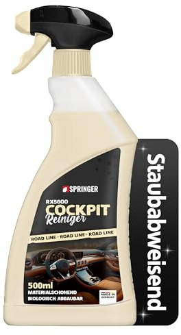 SPRINGER RX5600 - - Cockpit-Reiniger 500 ml - - Made in Germany - - Versiegelt & schützt - - Innenraumreiniger antistatisch & staubabweisend - - Auto Kunststoff-Reiniger schadstofffrei