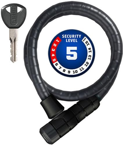 ABUS Kabelschloss Microflex 6615K/85 - kompaktes Fahrradschloss für günstige Zweiräder und Kinderfahrräder - 15 mm Sicherheitslevel 5 - Schwarz