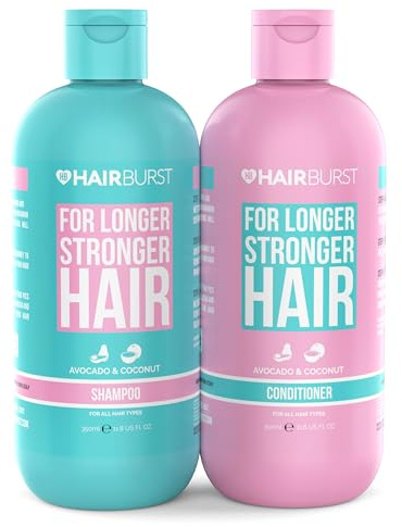HAIR BURST Shampoo und Conditioner Set für Längeres und Stärkeres Haar mit Natürliche Wirkstoffe – Haarwachstum beschleunigen und Haarausfall vermeiden – Ohne SLS und Parabene (2 x 350ml)