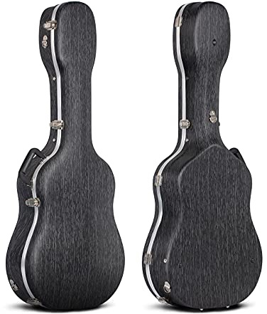CAHAYA Akustikgitarre Koffer schwarzem Gitarrenkoffer ABS Wasserdichter Hartschalenkoffer 1,5 cm Dicke Polsterung geeignet für 41 Zoll Gitarre
