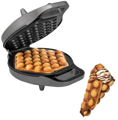 Princess Bubble-Waffeleisen – Sechseckiges Waffeleisen mit Bubble-Struktur, Antihaftplatten, ideal für süße und herzhafte Snacks