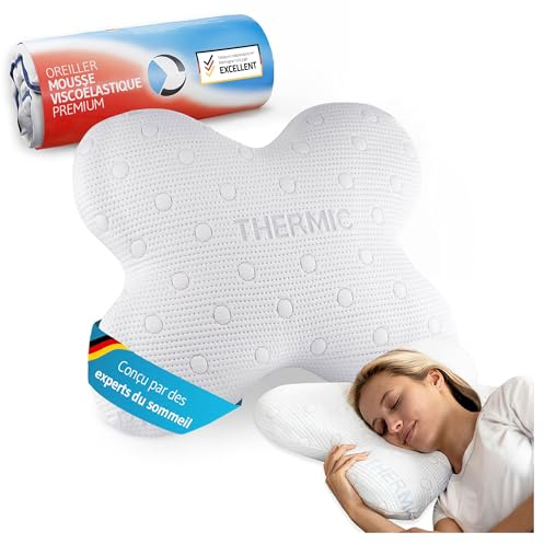 Seitenschläferkissen ACAMAR für erholsamen Schlaf, Vom Regenerationspartner des DSV Olympia Teams 2024, Schmetterlings-Kissen mit Thermo Bezug für Seitenschläfer, Ergonomisches Memory Foam-Kopfkissen