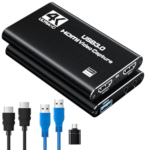 Newhope HDMI Capture Card für Streaming, Full HD 1080P 60FPS Capture USB 3.0 Game Audio Video Capture Card,für Streaming Kamera/Xbox/PS4/PS5/Switch/PC