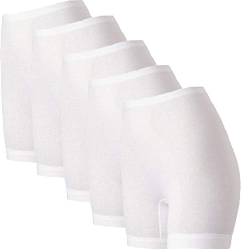 5 Stück Langbeinschlüfper Nelly von Speidel Damen Unterwäsche Unterhose 100% Baumwolle Farbe weiß Größen 42-52