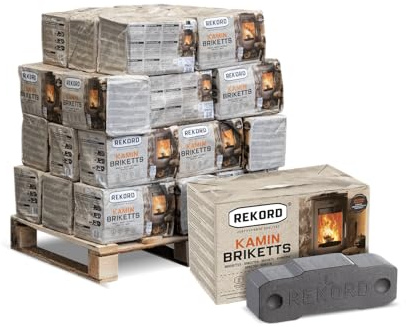 Braunkohle Briketts Kohle Heiz Brikett Kamin Ofen Bündel 10kg x 30 Gebinde 300kg / 1 Palette Rekord