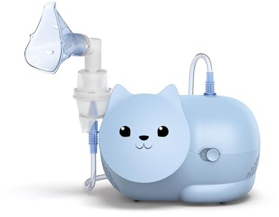 OMRON Nami Cat Inhalationsgerät – Inhalationsgerät kinder, leistungsstarker Kompressor für schnelle und effektive Behandlung von Atemwegserkrankungen bei Kindern