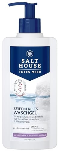 Salthouse Totes Meer Therapie Seifenfreies Waschgel, mit Jojobaöl und Urea, für Körper, Gesicht & Hände, 250ml