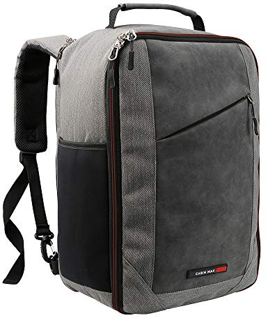 Cabin Max Handgepäck-Rucksack Backpack Reiserucksack Ryanair 40x20x25 20L | 40x20x25 cm, Ryanair, Handgepäck, Reiserucksack, Laptopfach, Schultergurt, Gepäckdurchlass, Umhängetasche, Öko-Wildleder, 20L