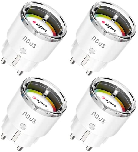 A1Z ZigBee Smart Steckdose mit Energieüberwachung, 10A, Fernsteuerung, Sprachsteuerung, Zeitplan & Timer, Kompatibel mit Alexa, Google Home, ZigBee Hub Erforderlich, Pack of 4