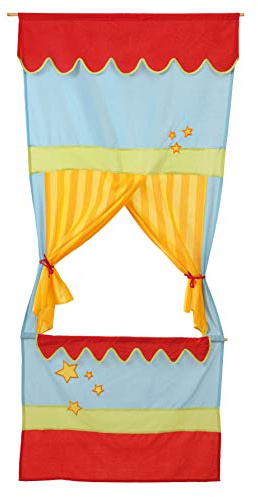 roba Tür Kasperletheater für Kinder - Platzsparendes Puppentheater mit Sternen Motiv - Kaspertheater zum Aufhängen