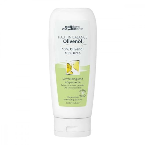Olivenöl Haut in Balance Dermatologische Körpercreme | Pflegt intensiv und beruhigt die Haut | Bei sehr trockener, gereizter und schuppiger Haut | 200 ml