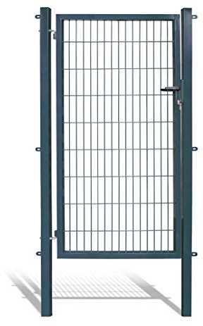 Koll Living Gartentore für Stabmattenzaun - Farbe und Höhe wählbar - inkl. Pfosten und Befestigungsmaterial (Gartentor H 180 x B 100 cm, anthrazit)