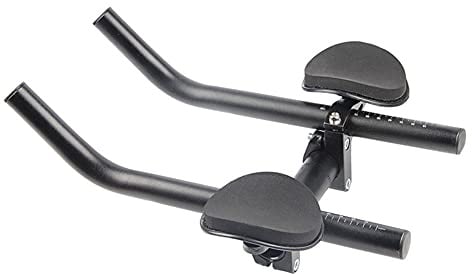 Luckxing Fahrradlenker Armauflage, Entspannung Lenker Fahrrad Ruhe Lenkeraufsatz Aero Lenker Lenker Fahrrad TT Armauflage Für Rennräder Und Mountainbike Fahrrad Radfahren Aluminiumlegierung (Schwarz)
