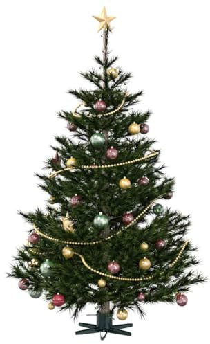 vidaXL Weihnachtsbaumständer 1.73 Grün 50 x 50 x 15,5 cm Stahl, Sternförmiger, moderner Baumständer, stabil für Feiertage, minimalistisches Design drinnen und draußen
