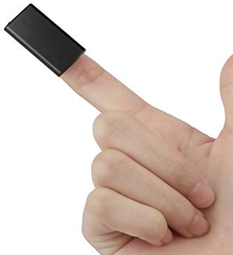 Mini Diktiergerät, TDW Mini Aufnahmegerät 16GB mit Mikrofon Digital Diktiergerät Klein USB Voice Recorder mit Kopfhörer für Aufzeichnung Vorlesung Treffen Interview, Schwarz