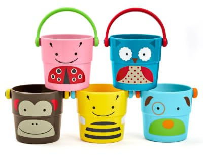 Skip Hop 235355 Stapelbecher mit tollen Wassereffekten, mehrfarbig