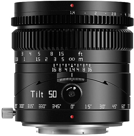 TTArtisan 50mm F1.4 Tilt-Objektiv, manuelles Vollformat-Objektiv mit großer Blende für spiegellose Olympus Panasonic M4/3 Mount Kamera