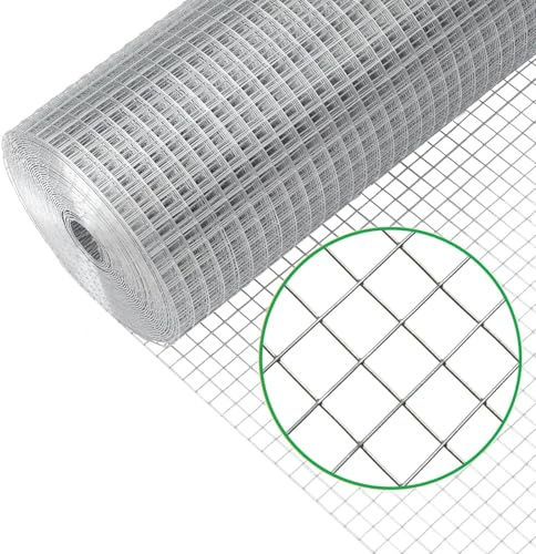 Wühlmausgitter 50 cm x 10 m, Drahtgitter feinmaschig, 6,3 mm Maschenweite, 0,55 mm Drahtstärke, verzinkter Maschendraht für Hochbeet, Volierendraht und Kaninchendraht