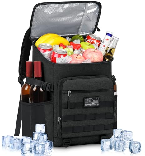 NEWHEY Kühlrucksack 30L Wasserdichtes Isolierter Kühltasche Große Kapazität Thermo Picknickrucksack Leichte Kühltasche Auslaufsicheres für Outdoor Arbeit Camping Strand Wandern