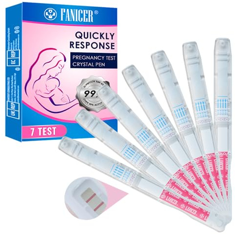 7 Stück Schwangerschaftstest,Pregnancy Test, Frühschwangerschaftstest,Schwangerschaft Wochenbestimmung,Zuverlässiger Frühtest Schwangerschaft,SchwangerschaftstestFrühe Erkennung,Genaue Ergebnisse
