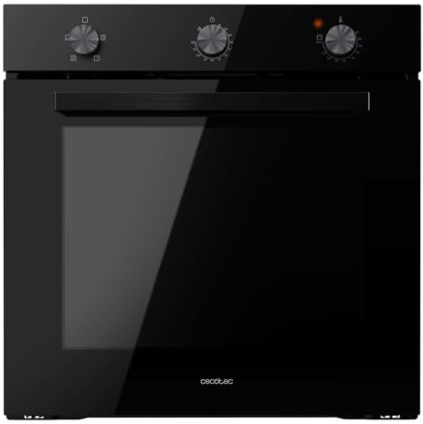Cecotec Einbauofen Bolero Hexa C136000 Glass Black Time A. 2800 W, 77 L Kapazität, 4 Funktionen, Timer, Dampfreinigung, Dampfgaren, Energieeffizienzklasse A, Innenbeleuchtung