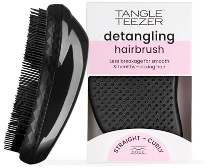 Tangle Teezer Original Entwirrungsbürste – Für Nasses & Trockenes Haar – Haarbürste für Alle Haartypen – Zweistufige Borsten Reduzieren Haarbruch & Entfernen Knoten – Panther Schwarz