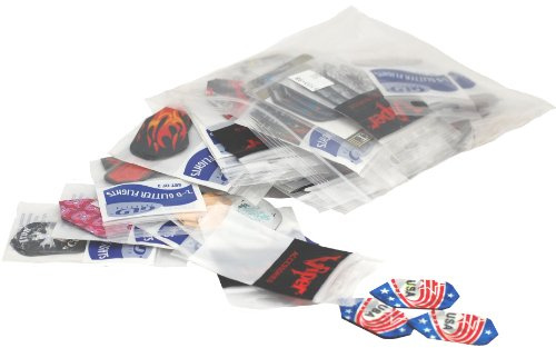Viper Assorted 2D Glitter Dart Flights: 50 Sets of Slim Flights, 150 Pieces