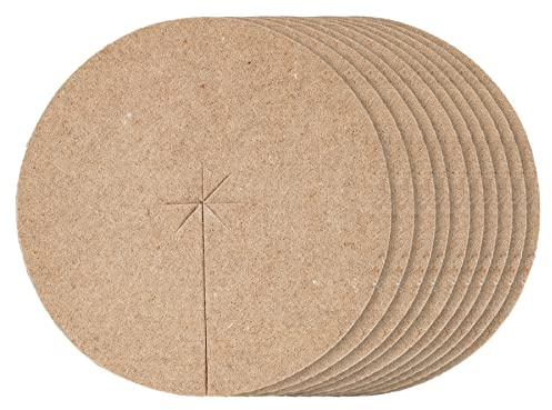 La cordeline Mulchscheiben aus Jutefilz, 700 g/m², 30 cm, 10 Stück