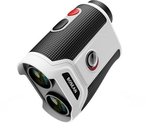 BOSEAN Golf Entfernungsmesser mit Steigungsschalter, Pin Schloss & Vibration, Magnetischer und Scanmodus mit 7X Vergrößerung und HD-Objektiv, 1200 Yards wiederaufladbarer Rangefinder Golf
