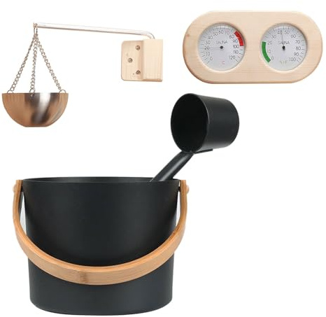 Sauna-Zubehör-Set – Komplettes praktisches Saunazubehör-Set, wesentliche Spa-Ausrüstung | Praktisches Zubehör-Set mit Sauna mit langem Griff, geeignet für den Heimgebrauch