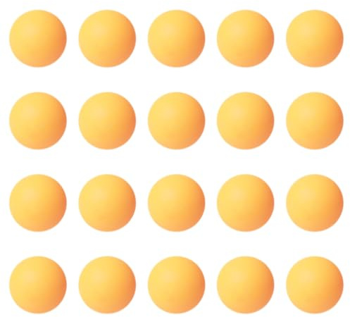 DAZZLUXE 20 Stück gelbe Tischtennisbälle, Tischtennis-Partyspiele, Kunststoff-Tischtennisbälle, Partydekorationen, geeignet für Familienspiele, Schulaktivitäten, Anfängertraining