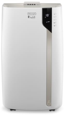 De'Longhi Pinguino Extreme - Mobiles Klimagerät, für Räume bis 33,5 m², mit Luftentfeuchter & Ventilator, 8900 BTU, Leiser Betrieb, Eco-Real-Feel, 24h-Timer, Energieeffizienzklasse A+ (PACEX93)