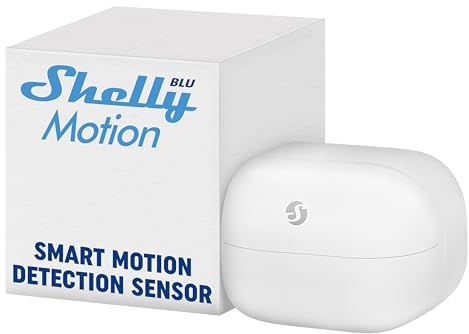 Shelly Blu Motion | Bluetooth Bewegungssensor mit Lux-Sensor | Unmittelbare Reaktion | Hausautomation | Alexa und Google | Gateway Erforderlich | Reichweite bis zu 9 Meter | Szenenaktivierung