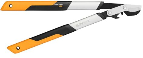 Fiskars PowerGear X Bypass-Getriebeastschere für frisches Holz, Antihaftbeschichtet, Gehärteter Präzisionsstahl, Länge: 57 cm, Schwarz/Orange, LX92-S, 1020186