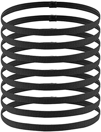 8 Stück Haarband Jungs Sport, Dünn Haarband Herren Elastische Stirnbänder Damen, Sport Haarbänder Kinder für Fußball,Yoga, Laufen