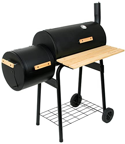 BBQ-Toro BBQ Smoker Grill, Holzkohle mit Feuerbox, Kombination, Grillwagen Holzkohlegrill, Barbecue Grill mit Smoker