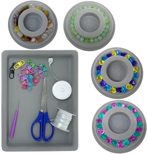 DHER Perlenbrett Platte Perlen Board Tablett für Perlen bead design board bracelet DIY-Halskette/Ketten-Design-Platte Perlen-Design-Tool DIY-Tool Messplatte Schmuck-Perlen-Design-Platte (A)