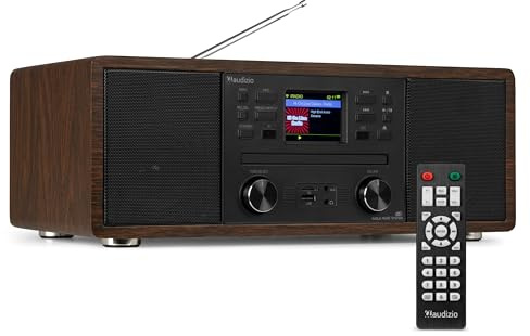 Audizio Avola: DAB+ Internetradio Mit CD-Player | WLAN, Bluetooth & FM | Hochwertiger Sound | DAB Plus Radio in Holz Braun