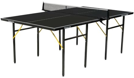 Pegasi 75% Midi Tischtennisplatte 200x98cm - Faltbare Chassis Tischtennistisch - Schwarz