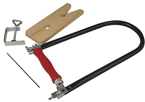 Rayher Hobby Rayher Laubsäge-Starter-Set aus Stahlrohr, inkl. Laubsägebrettchen mit Einspannhalterung und Metallzwinge, ideal für Spanplatten und Sperrholzplatten, ein Muss in jedem Werkzeugkoffer