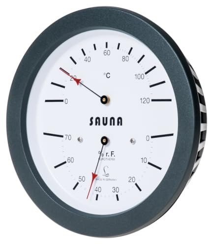 Fischer 5270.00 – LUFFT Sauna-Klimamesser - 130mm Thermohygrometer – Hygrometer u. Bimetall-Thermometer Made in Germany
