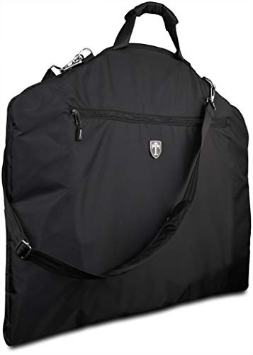 Travando Kleidersack für Anzug mit 15 Laptopfach & Schultergurt - Anzugtasche - knitterfreie, Wasserabweisende und Faltbare Kleidertasche - Garment Bag for Suits
