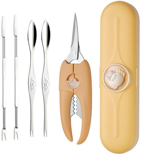 4 Stück Edelstahl Meeresfrüchte Werkzeug, Hummer Krabben Cracker, Seafood Cracker Tool, Set Meeresfrüchte Cracker, Nussknacker Walnusszange für Meeresfrüchte, Krabben, Hummer, Schalentiere, Nüsse