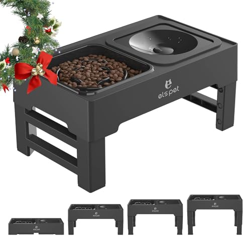 ELS PET Erhöhter 2-in-1 Hundenapf: Auslaufsicher & Langsamfutter, 4-stufig