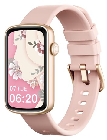 SHANG WING Smartwatch Damen 1.47'' Schmal Fitnessuhr mit Herzfrequenz SpO2 | Schlafüberwachung Schrittzähler Kalorienzähler Menstruationszyklus Anruf Whatsapp Mitteilungen FitnessTracker für Android iOS