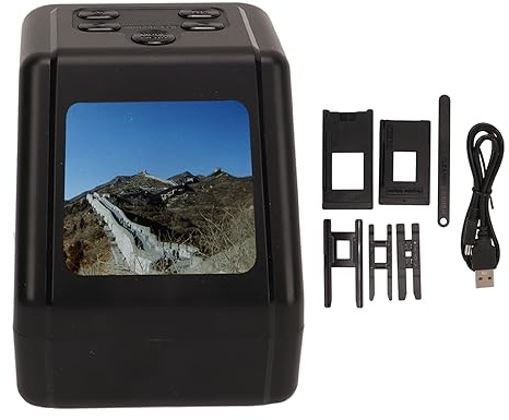 Diascanner zum Digitalisieren, Digital Fotoscanner Negativ und Diascanner mit 2 Zoll LCD-Bildschirm, Multiscanner für Fotos Dias und Negative 135 126KPK 110 8 mm Film
