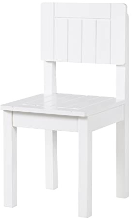 roba Kinderstuhl, Stuhl mit Lehne für Kinder, weiß lackiert, HxBxT: 59x29x29 cm, Sitzhöhe 31 cm