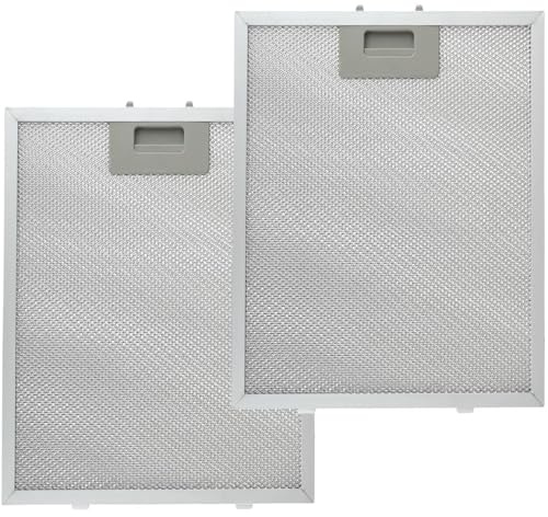 2Pcs 320mm x 260mm Dunstabzugshaube Filter für Dunstabzugshaube Filtergitter, Aluminum Metallfettfilter mit 5 Schichten Cooker Hood Filters